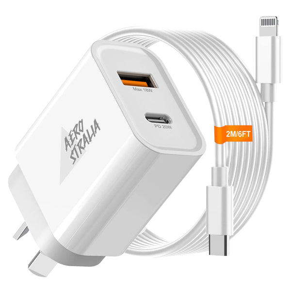 iPhone Fast Charger 20W USB C  with MFI Cable