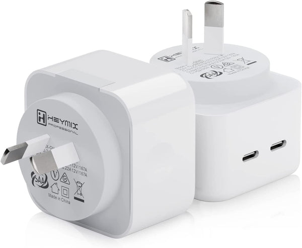 40W Dual USB-C Fast Wall Charger