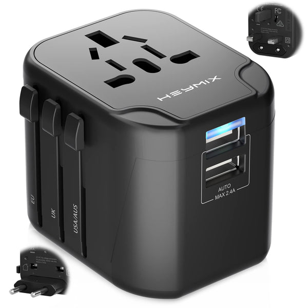 Universal Travel Adapte with Dual USB Port