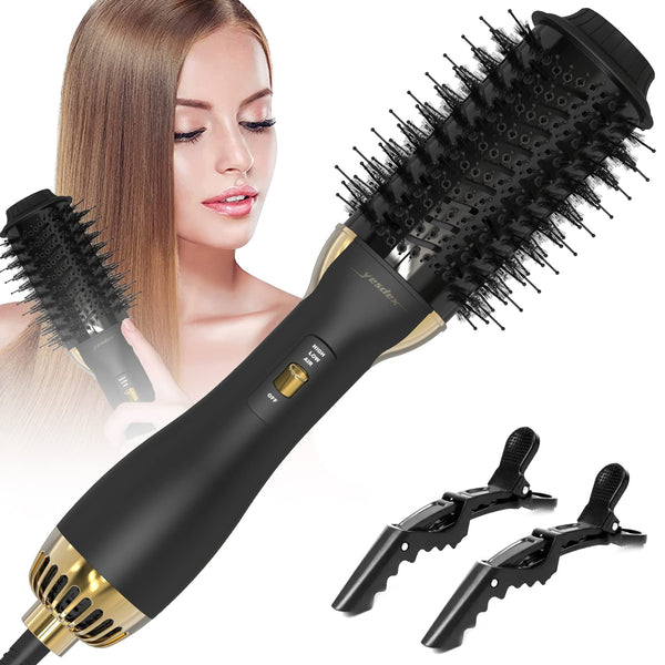 4IN1 Hair Dryer Brush, with AU Plug (Golden)